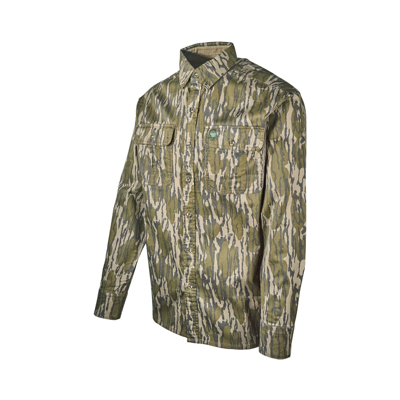 Companions Mossyoak Men's Shirt Dirt Cotton Twill 2 Flap Pockets L/S (S01 - S04)