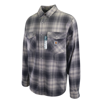 Carhartt Men's Woven Shirt Grey Plaid Long Sleeve (332)