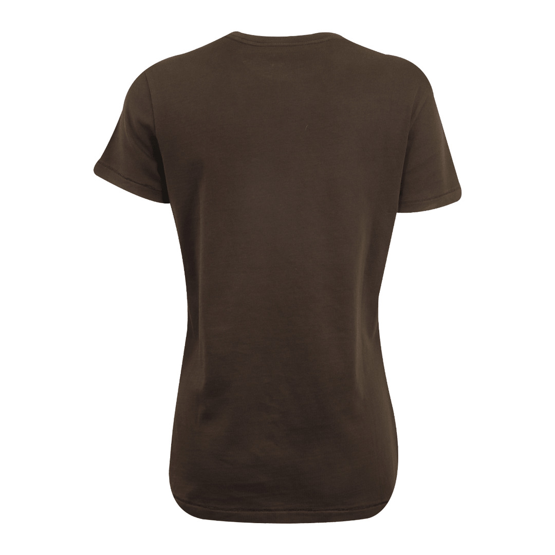 HD Branded Women's T-Shirt Dark Grey Embroidered Eagle Badge S/S (S35)