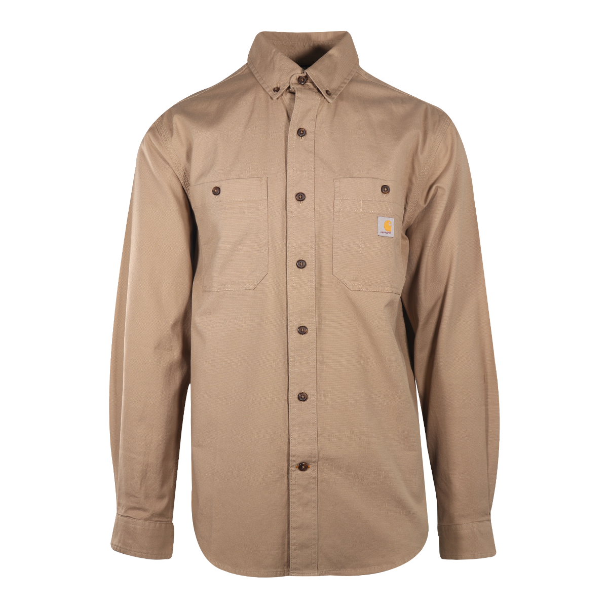 Carhartt Men's Flannel Shirt Rugged Flex Khaki Long Sleeve (333)