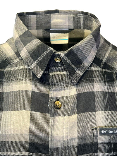 Columbia Men's Grey Multi Tartan Cornell Woods Flannel Shirt (019)