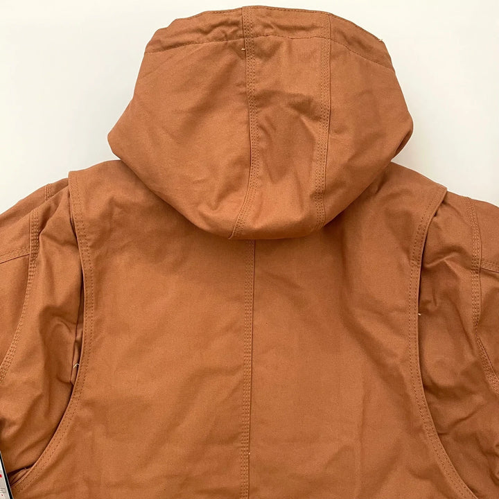 Eddie Bauer Men's Brown Duck Heavy-Duty Insulated Work Jacket