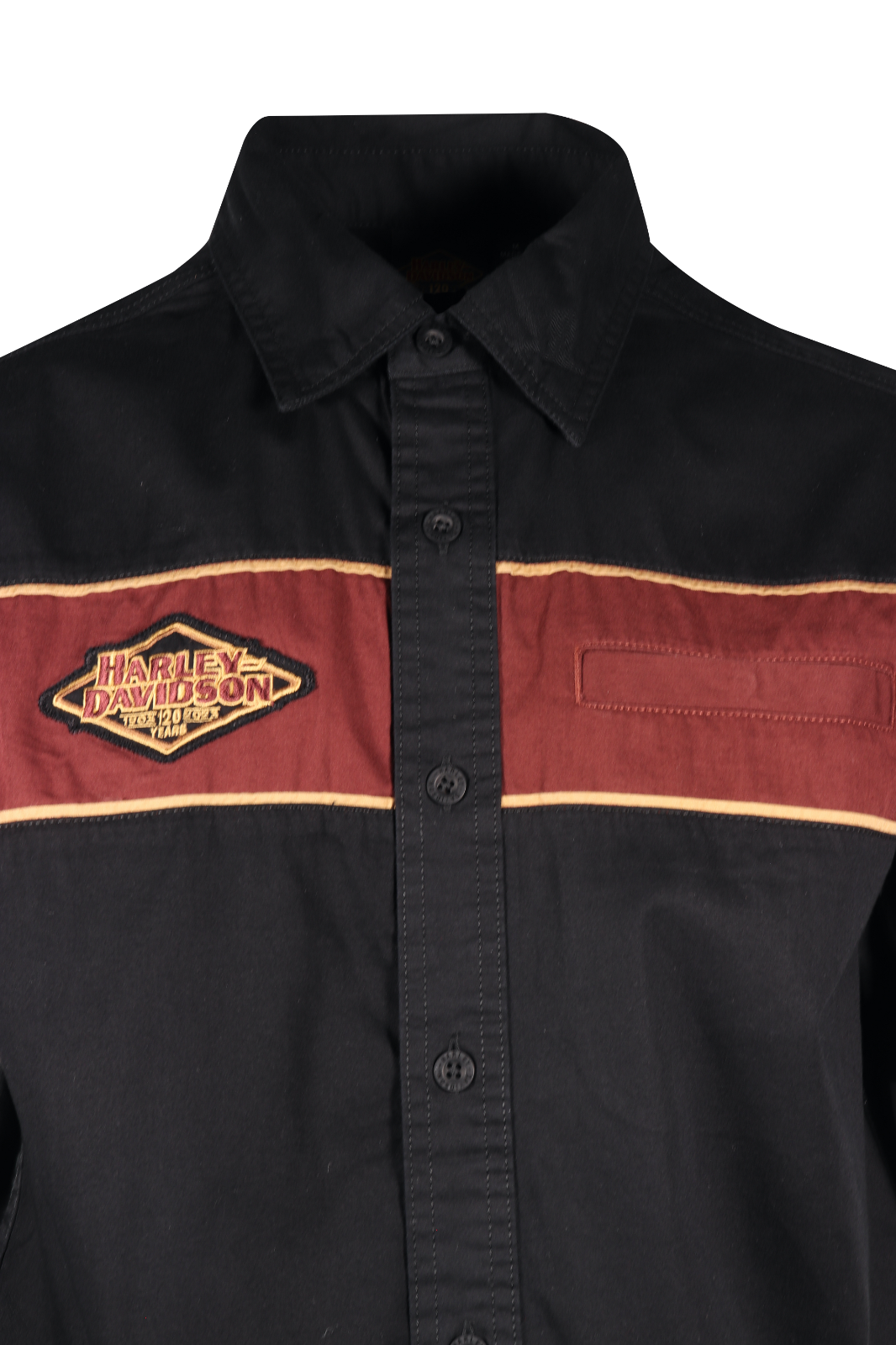 Harley-Davidson Men's Black Beauty 120 Anniversary Mechanic Shirt Woven S/S 506