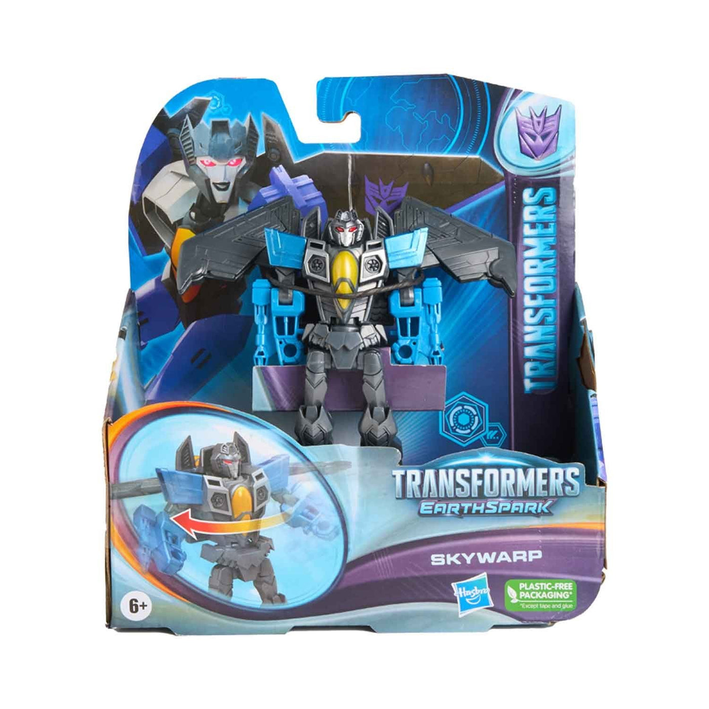 Transformers Toys EarthSpark Warrior Class Skywarp Robot Action Figure (S47)