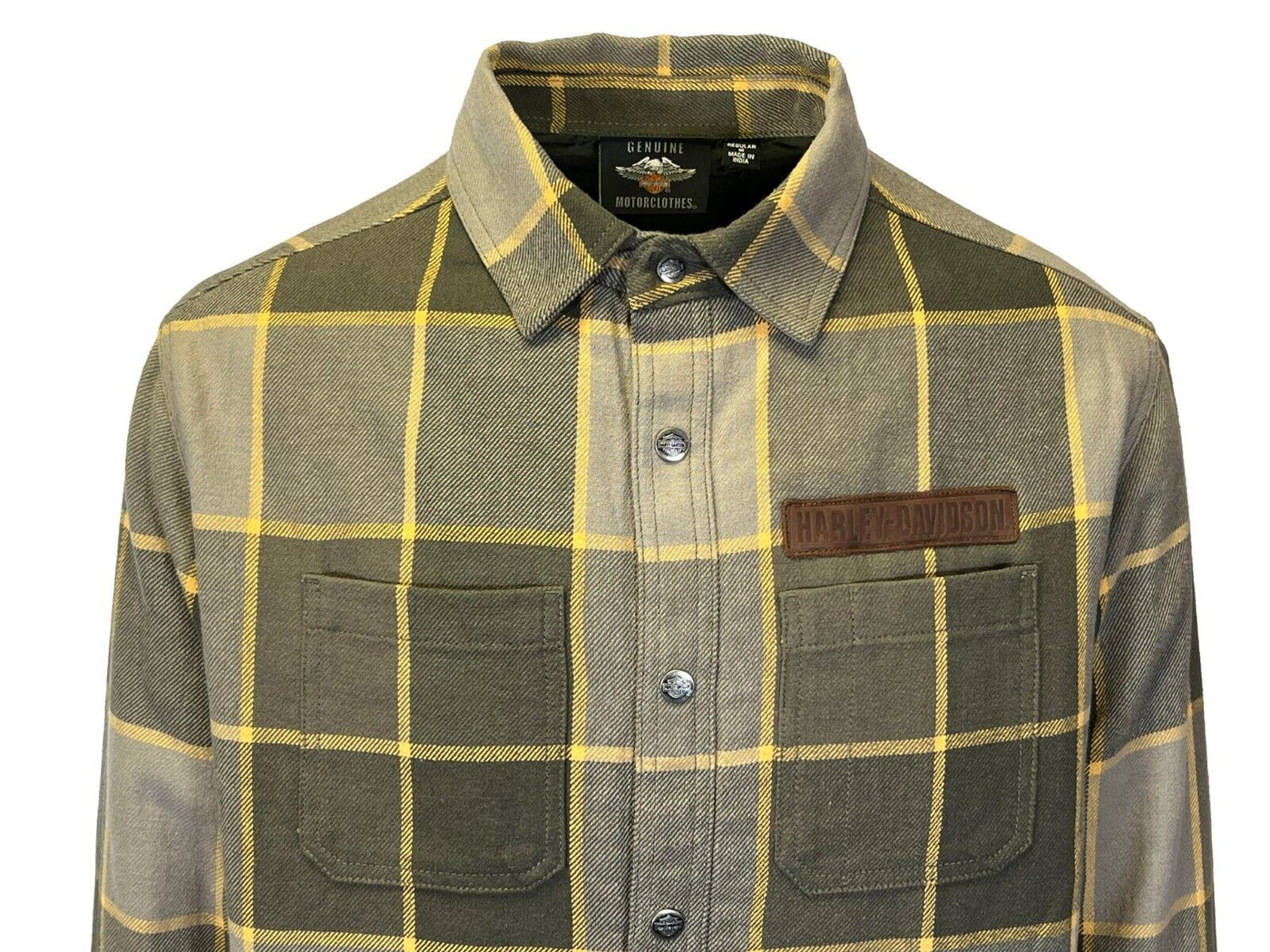 Branded Men's Plaid Shirt Jacket Vintage Yarn Dyed L/S Shacket (S72)