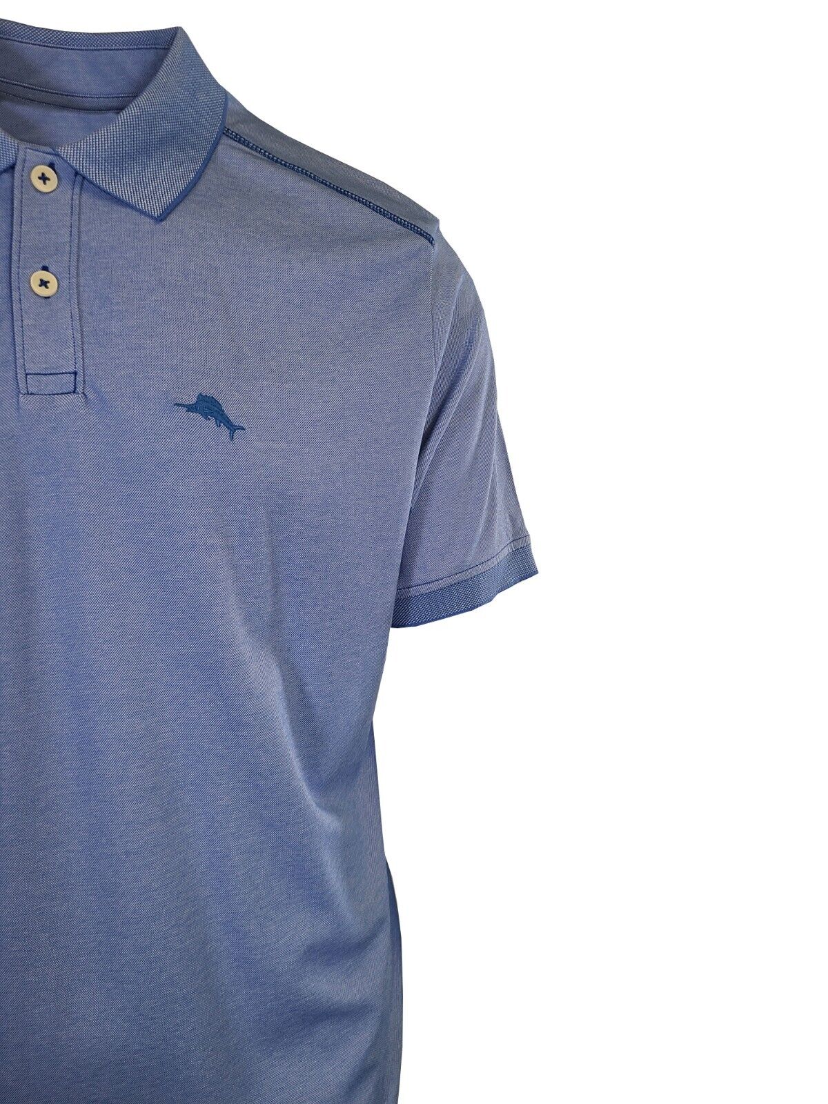 Tommy Bahama Men's Rococo Blue Performance Polo 2 Buttons T-Shirt S/S (S15)