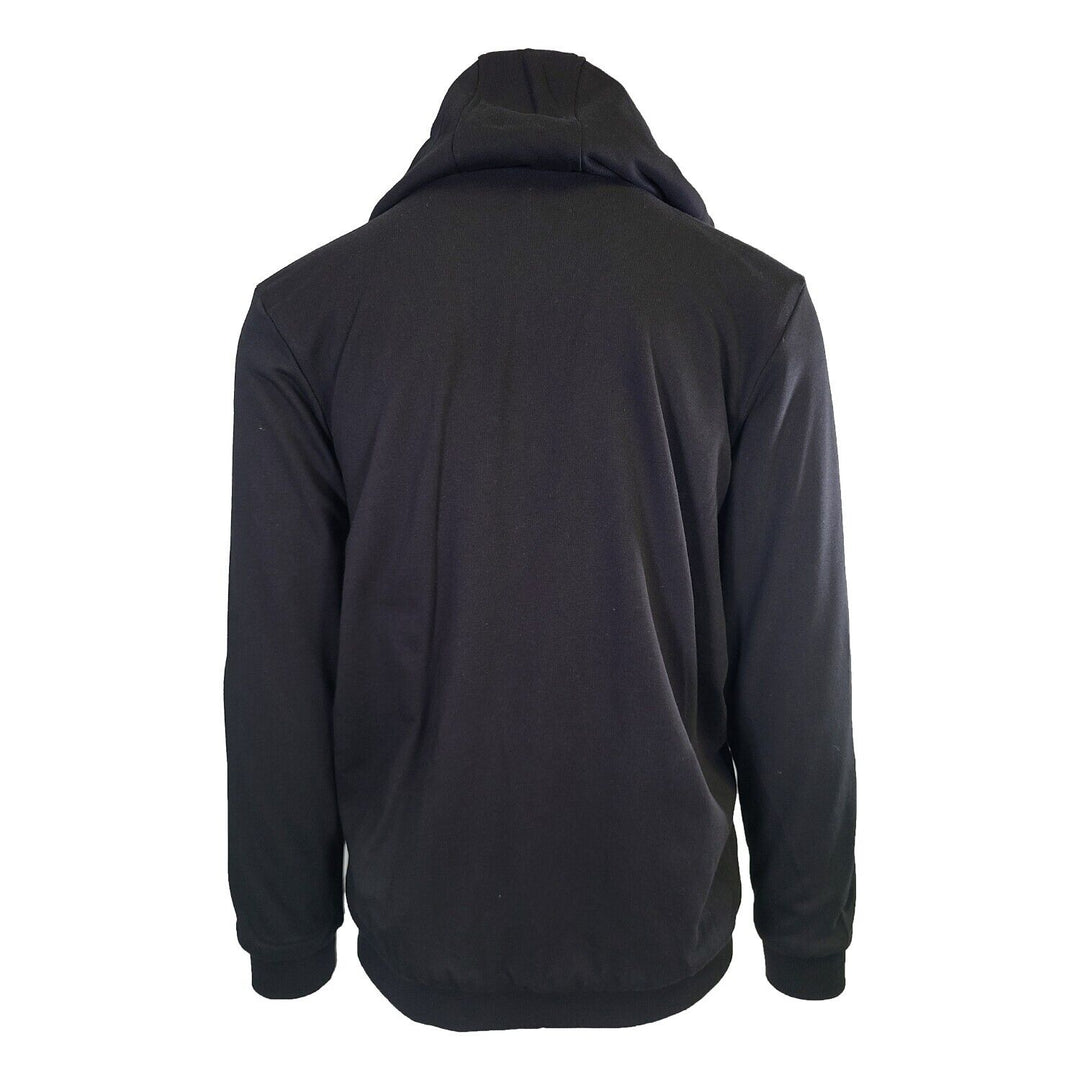 Powerfix Profi Men's Black Hoodie 2 in 1 Reversible Black Blue Plaid (S02)