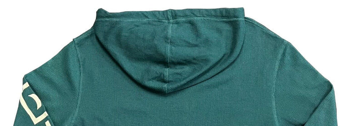 Hurley Men’s Green Hoodie Waffle Knit Sweatshirt Pullover Hooded (S01)