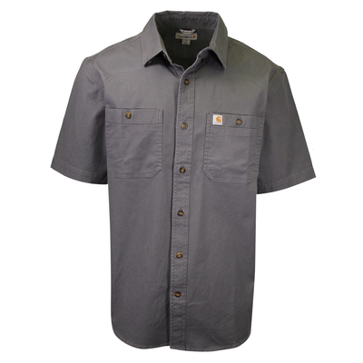 Carhartt Men's Solid Rugged Flex Rigby Relaxed Fit S/S Woven Shirt