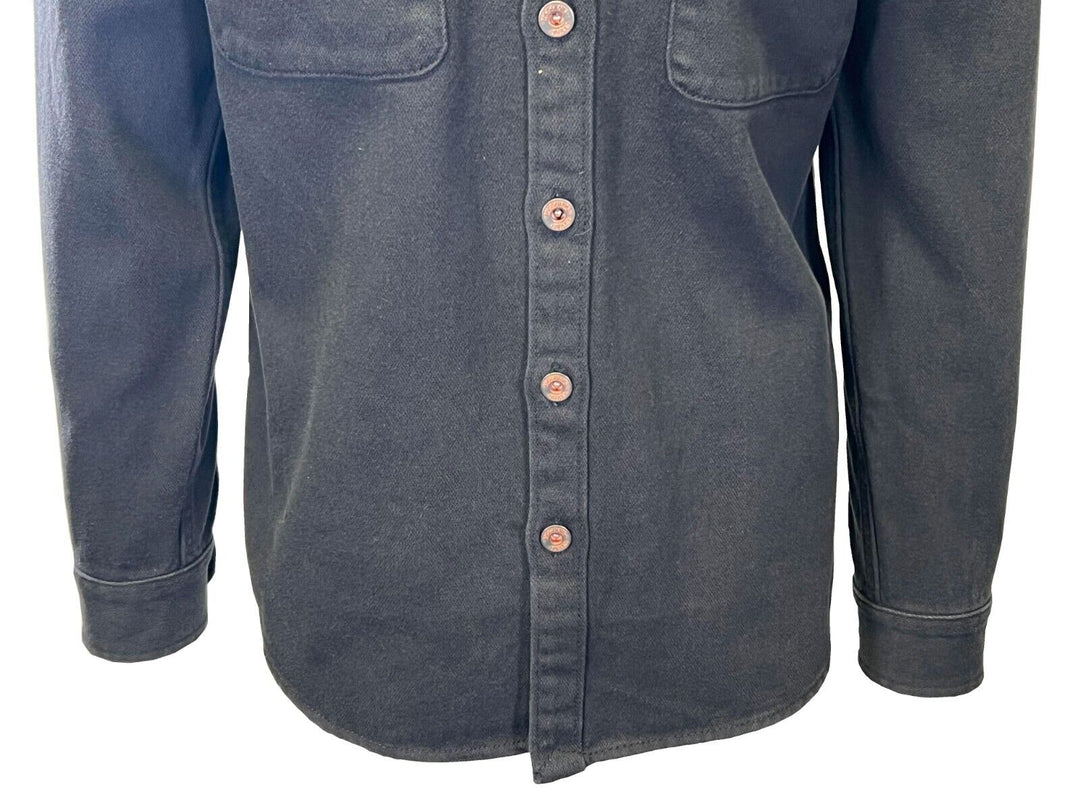 HD Branded Men's Black Shirt Logo Patch Embroidered Long Sleeve (S76)