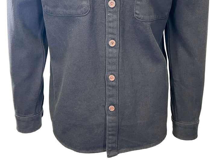 HD Branded Men's Black Shirt Logo Patch Embroidered Long Sleeve (S76)