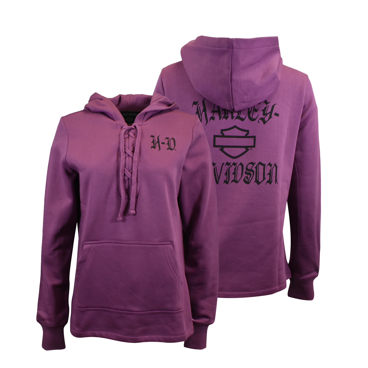 Harley-Davidson Women's Hoodie Wood Violet Rebellious Laced Pullover (S06)