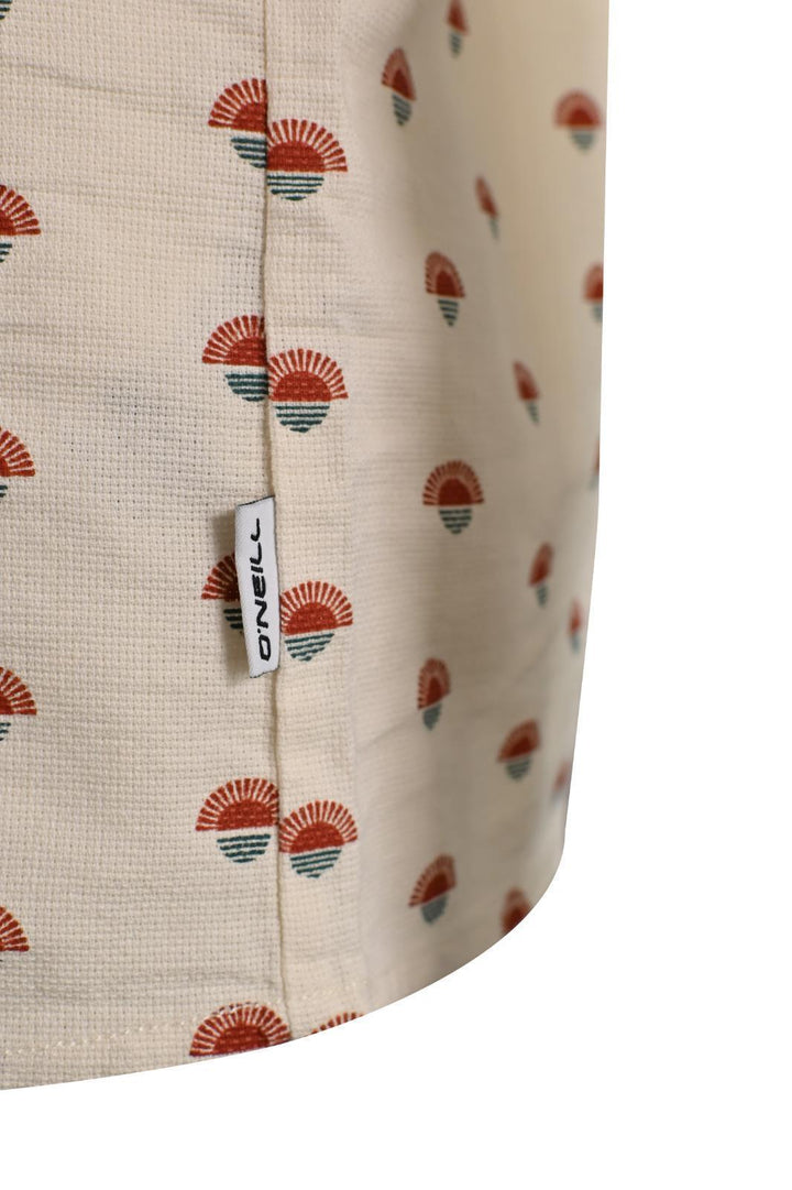 O'Neill Men's Shirt White Sunset Print Chambray Short Sleeve Woven (310)