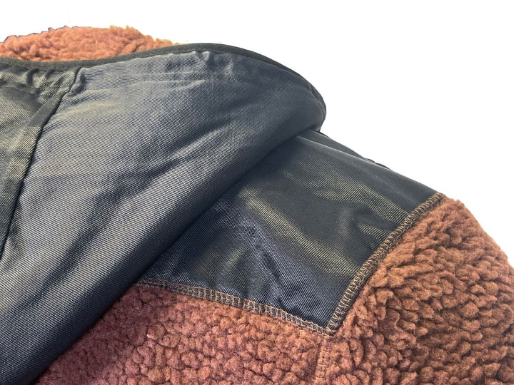 Jack & Jones Men's Maroon Jacket Authentic Sherpa Teddy Fleece (S04)