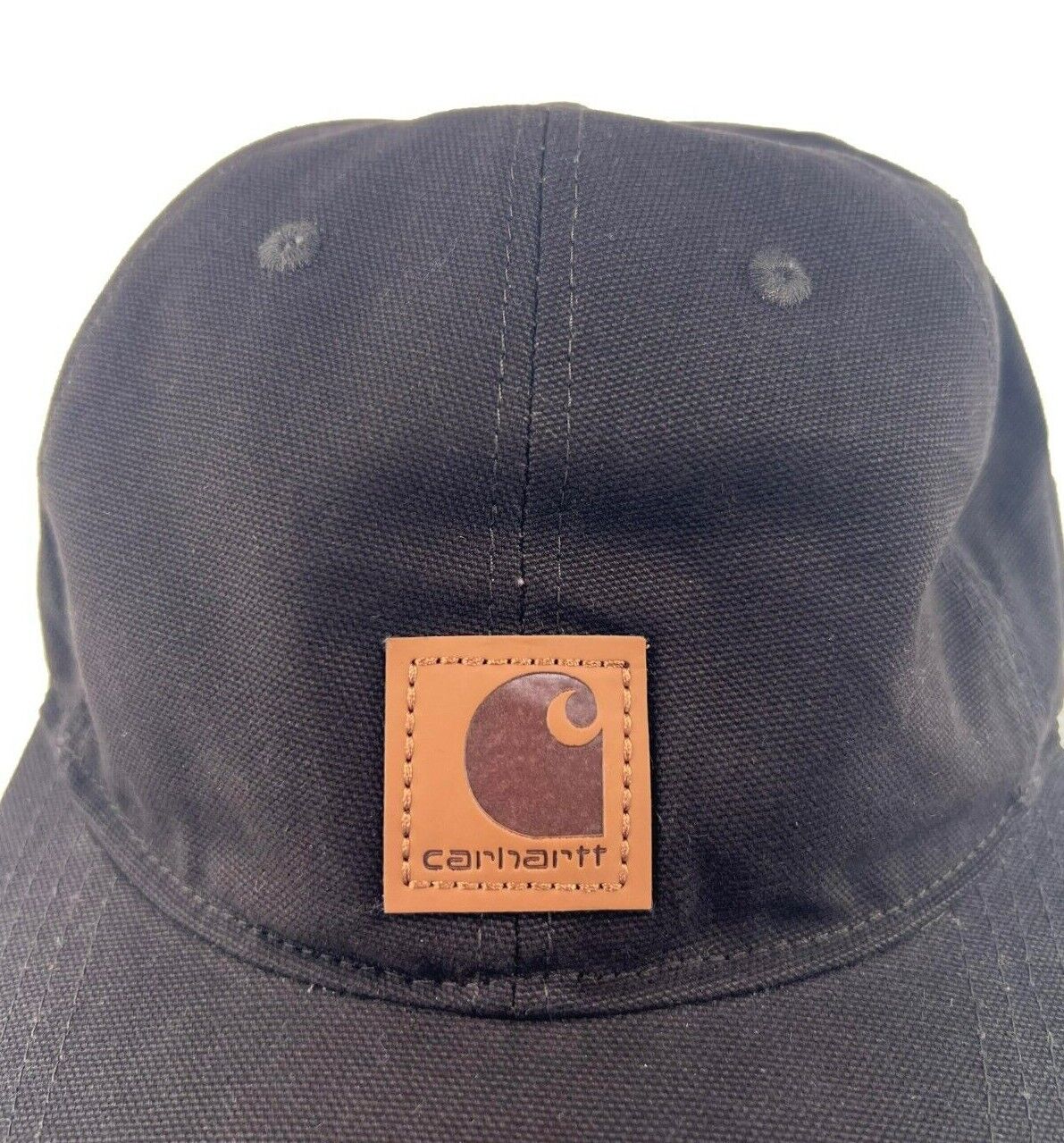 Carhartt Dark Brown Canvas Cap FastDry Comfort Center Logo Patch (S01)