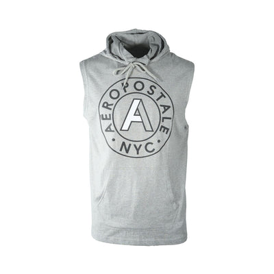 Aeropostale Men's Grey Tank Hooded Sleeveless (S01) - 1 Pack or 2 Pack
