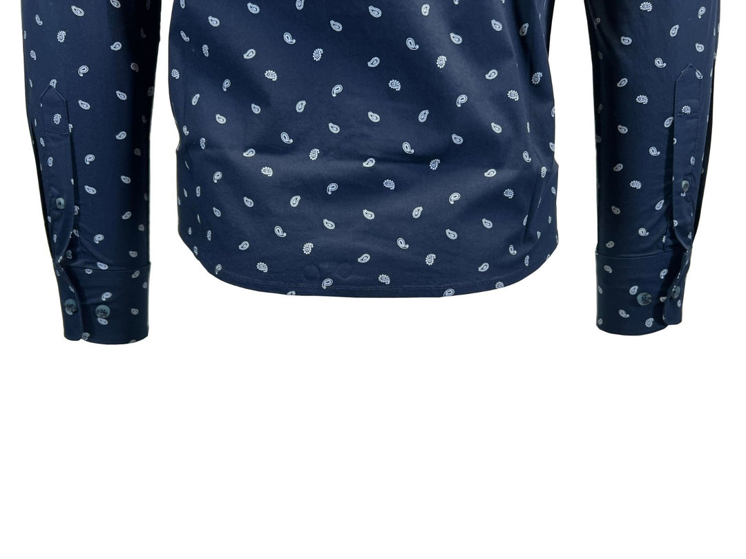 Ariat Men's Blue & Dark Blue Ble Shirt Stretch Modern Fit L/S (S50), (S51)