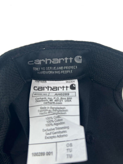 Carhartt Black Canvas Cap FastDry Comfort Center Logo Patch (S04)