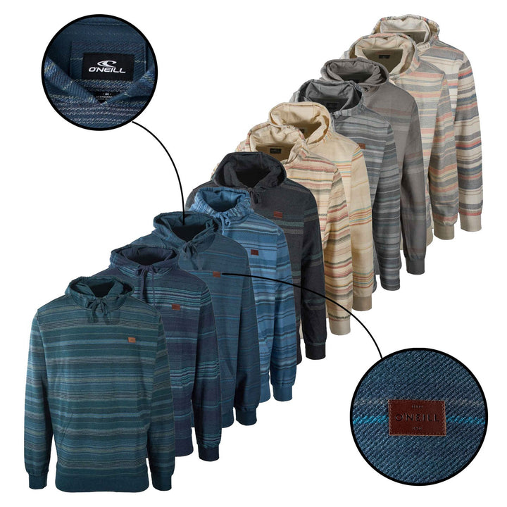 O'Neill Men's Hoodie Bavaro Stripe Pullover Yarn Dye French Terry