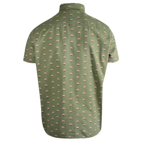 O'Neill Men's Shirt Green Sunset Print Chambray Short Sleeve Woven (360)