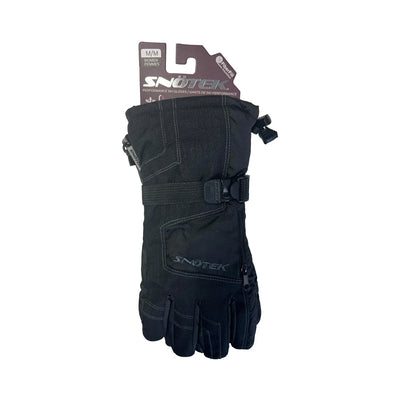 Snotek Women's Black Stitched Zip Performance Winter Ski Gloves ST118 (S02)