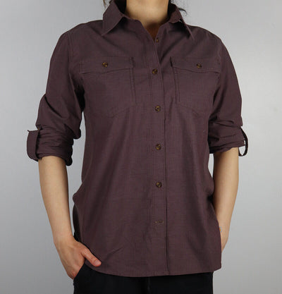 Carhartt Women's Muted Plum L/S Woven Shirt (211)