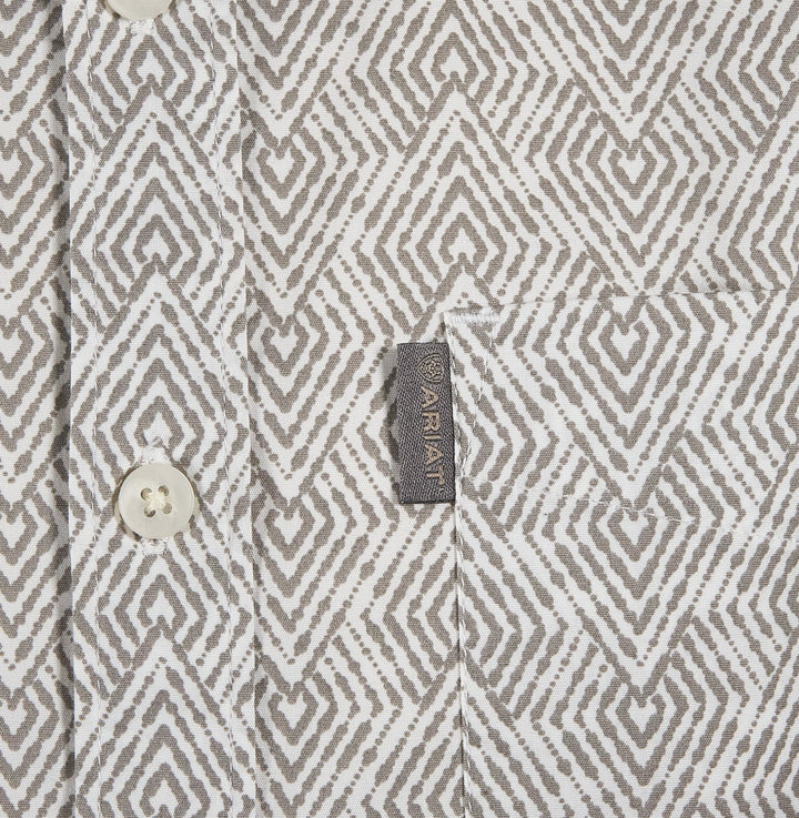 Ariat Men's Shirt White Morgan Stretch Modern Fit S/S (S49)