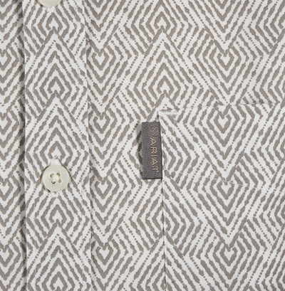 Ariat Men's Shirt Marc & Morgan Stretch Modern Fit S/S Vanilla Ice, White (S49)