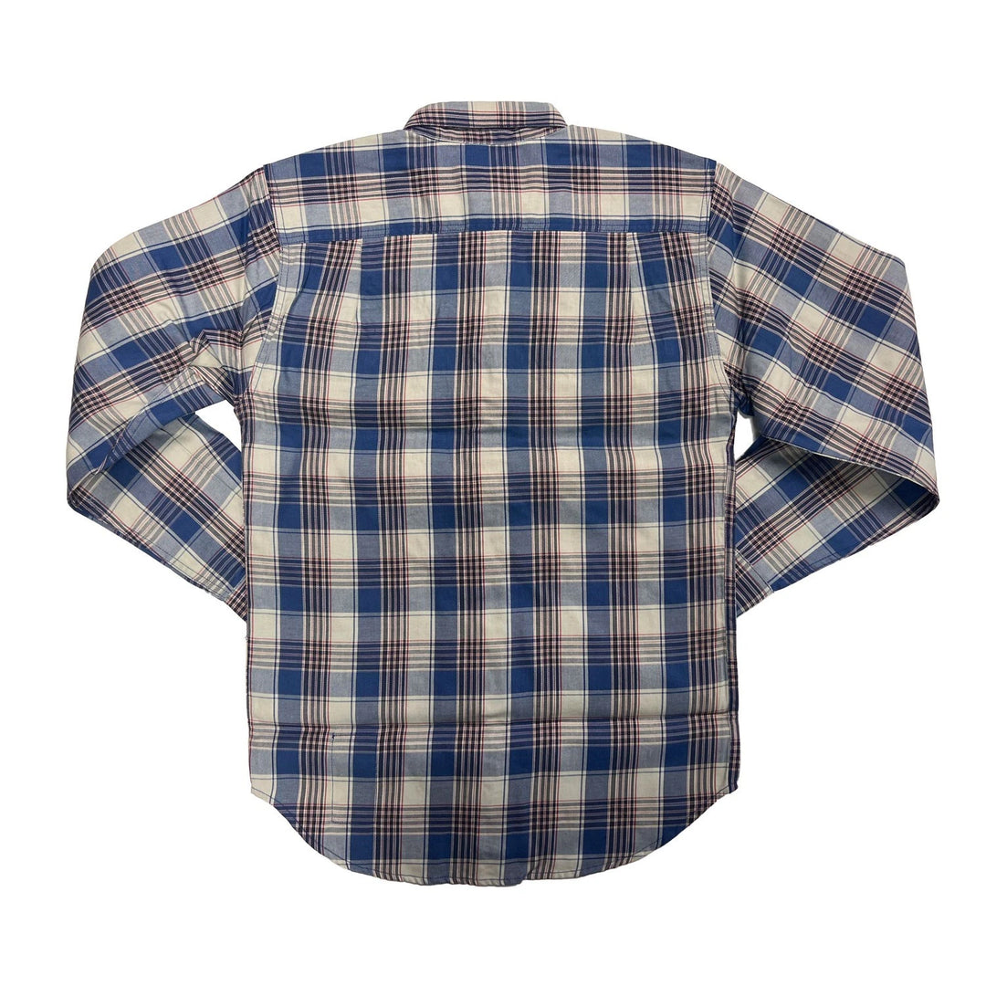 Carhartt FR Men’s Blue &amp; White Plaid Shirt Rugged Flex Workwear L/S CAT 2 (S373)