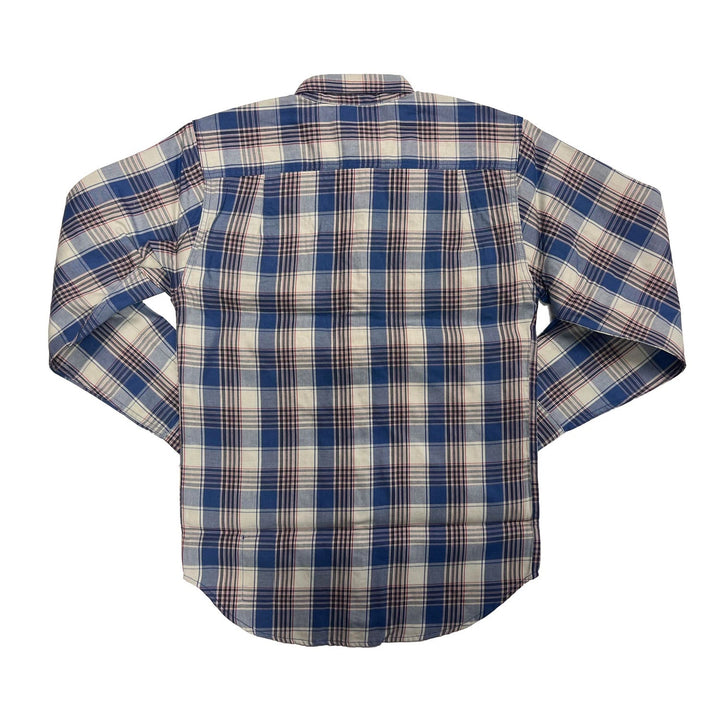Carhartt FR Men’s Blue &amp; White Plaid Shirt Rugged Flex Workwear L/S CAT 2 (S373)