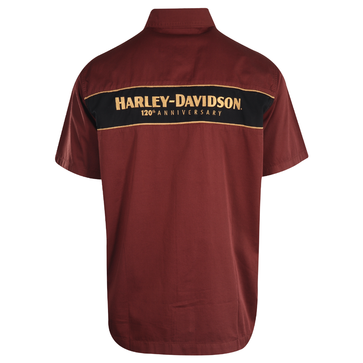 Harley-Davidson Men's Rum Raisin 120 Anniversary Mechanic Shirt Woven S/S (505)