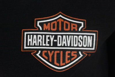 Harley-Davidson Women's T-Shirt Iconic Zippered Round Neck Henley (S18)