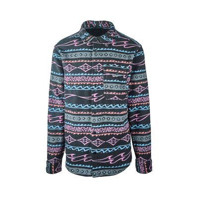 Billabong Men's Multicolour Fleece Furnace Flannel Printed DWR Overshirt Pocket