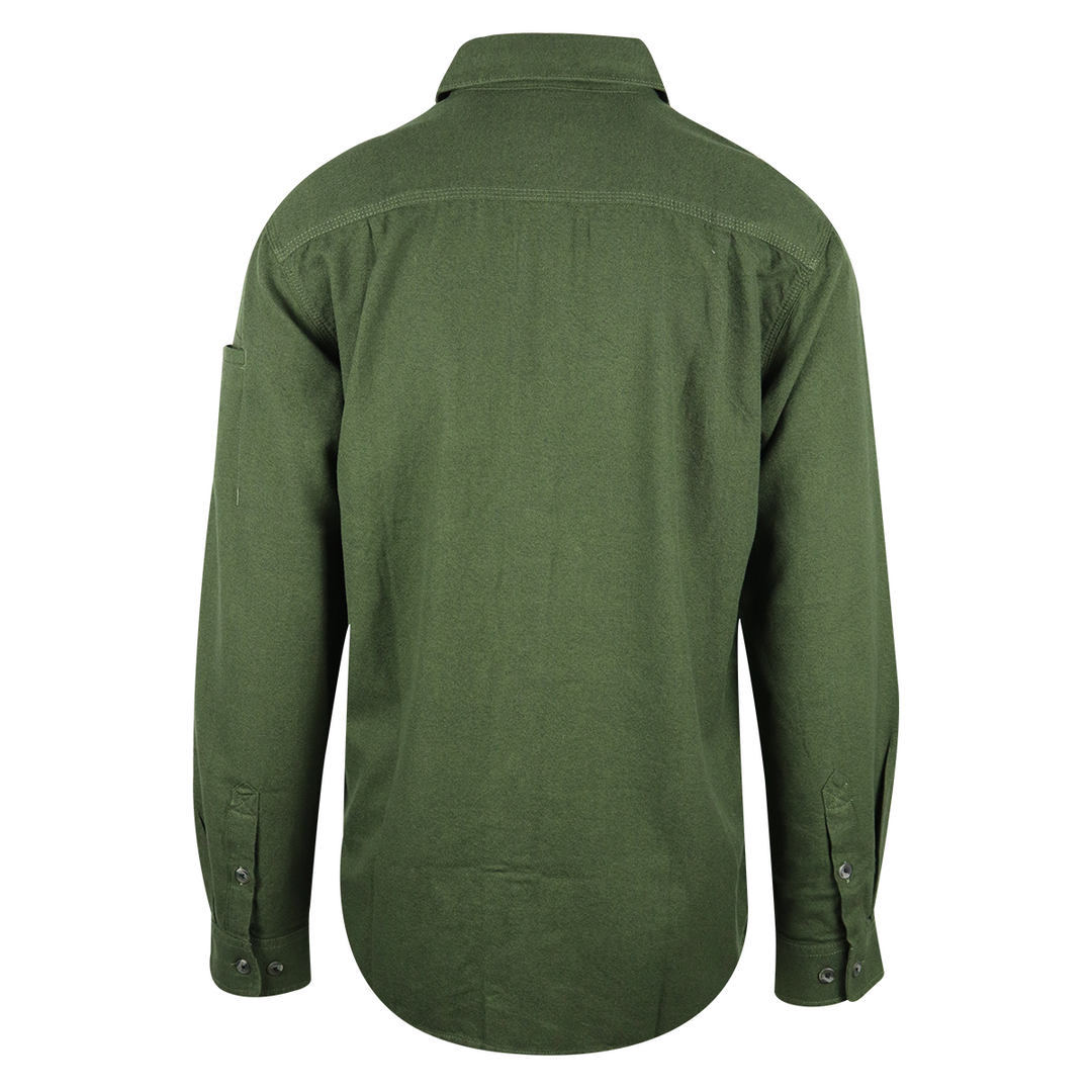 Carhartt Men's Olive Green Relaxed Fit L/S Flannel Shirt (S17)