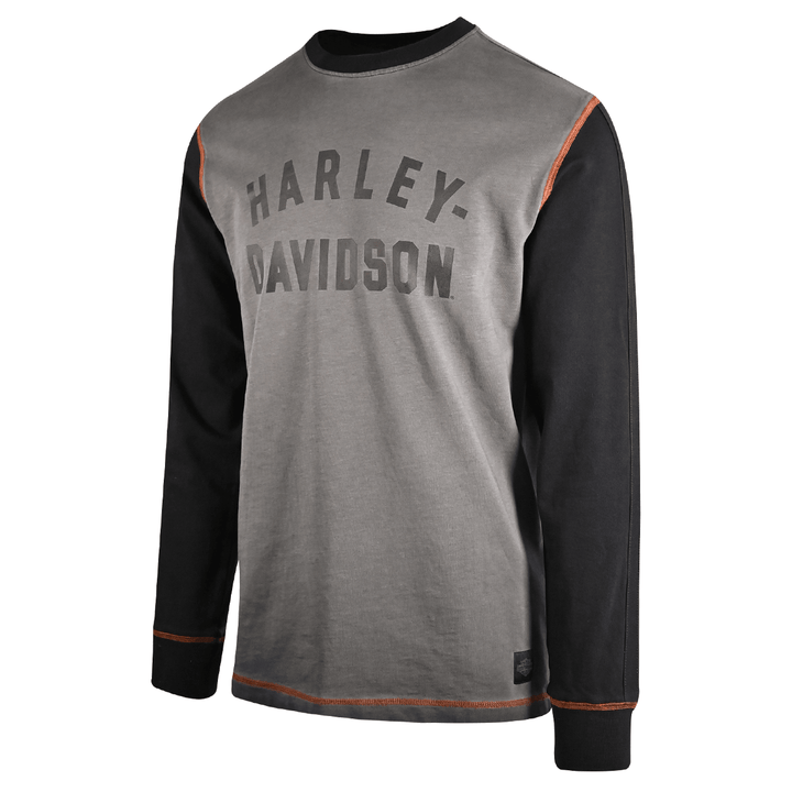 HD Branded Men's T-Shirt Block Letters Graphic Long Sleeve (S65)