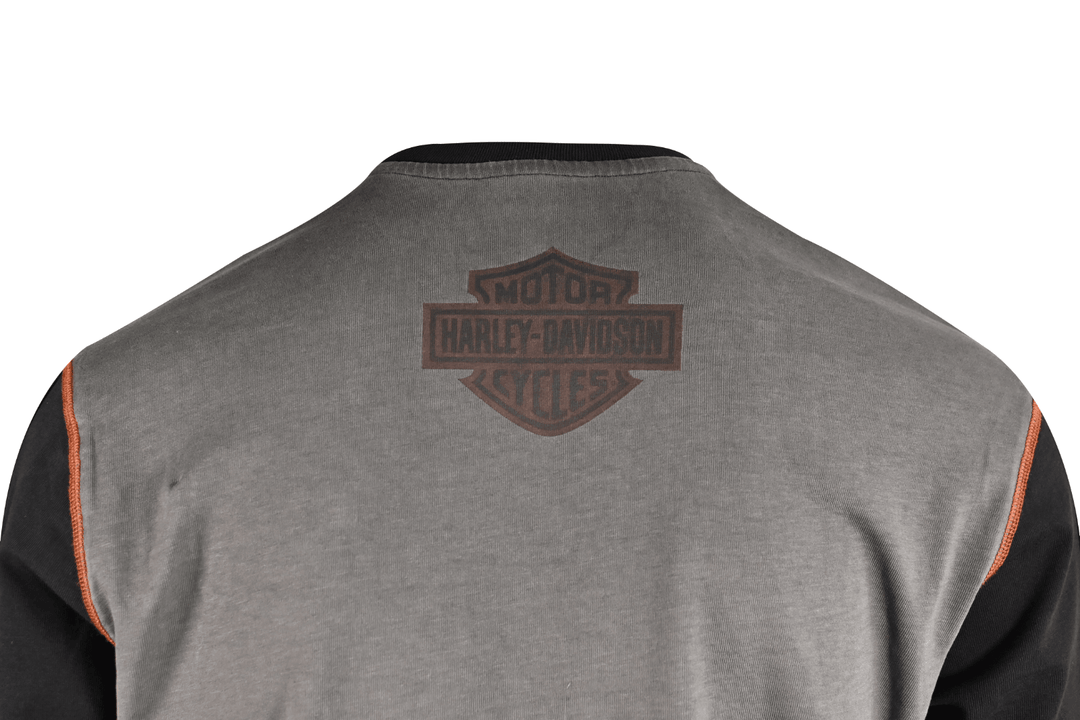 HD Branded Men's T-Shirt Block Letters Graphic Long Sleeve (S65)