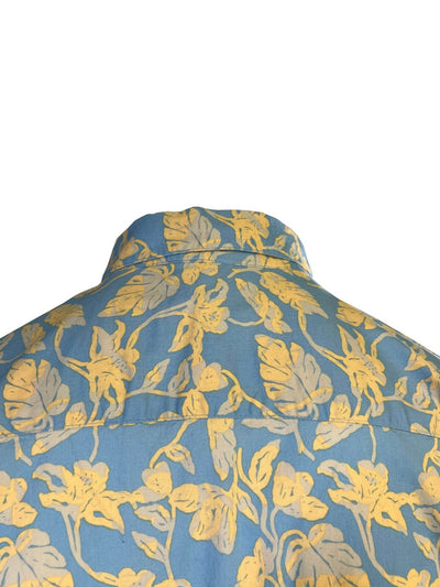 Columbia Men's Ripple Blue Shirt Vined Rapid Rivers Printed Short Sleeve (431)