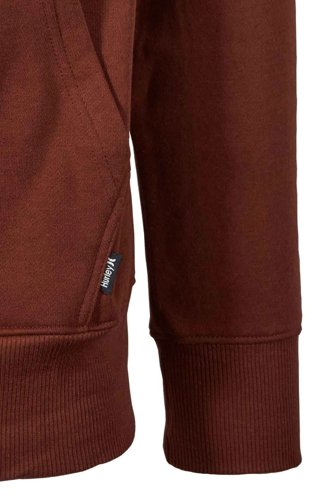 Hurley Men’s Burgundy Hoodie Pullover Block Letters Hooded Sweatshirt (S02)