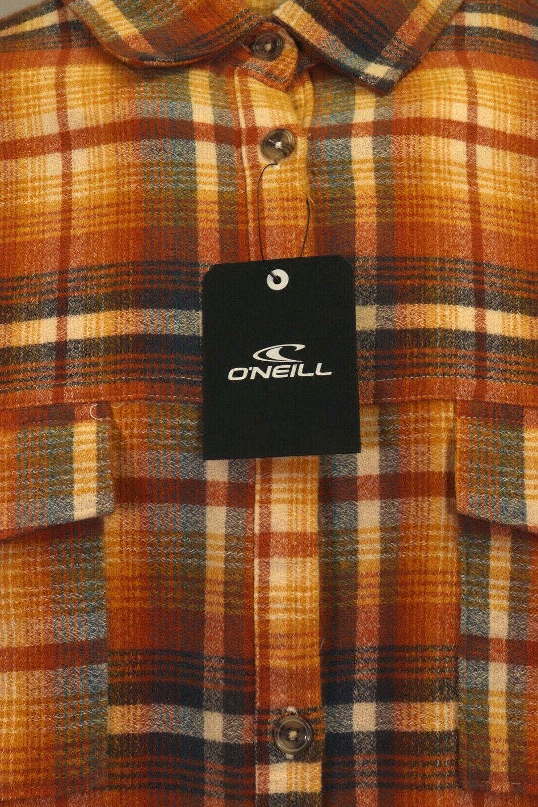 O'Neill Women's Flannel Shirt Sunshine Yellow Coat Check L/S (S15)