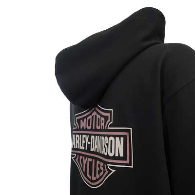 Harley-Davidson Women's Hoodie Black Pullover Long Sleeve Sweatshirt