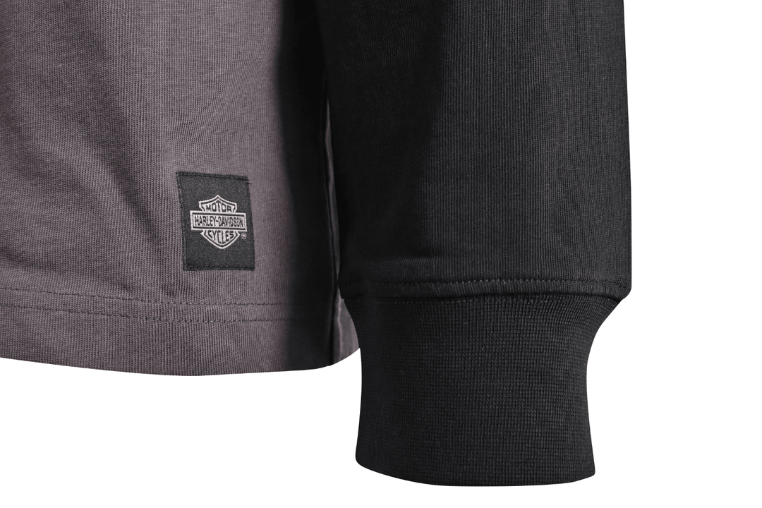 HD Branded Men's Sweatshirt Black Beauty Racing Bar & Shield L/S (S25)