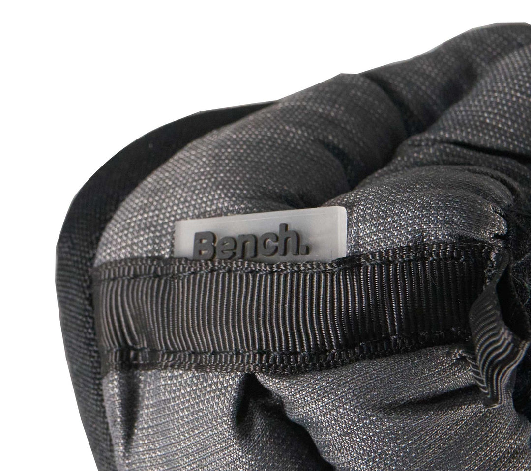 Bench Men's Charcoal Heather Puffer Slippers with Rubber Sole FiberFill (S01)