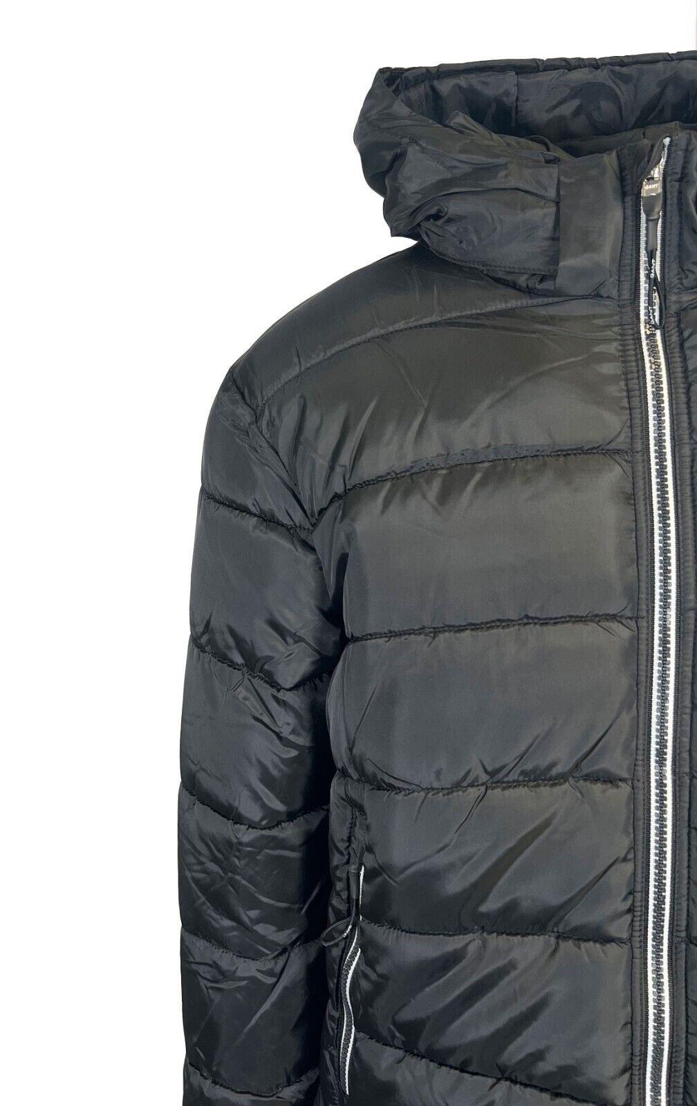 Gant Men's Black Jacket Active Cloud Puffer Hooded (S01)