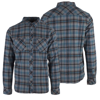 O'Neill Men's Hydro Blue Plaid Whittaker L/S Flannel Shirt (S02)