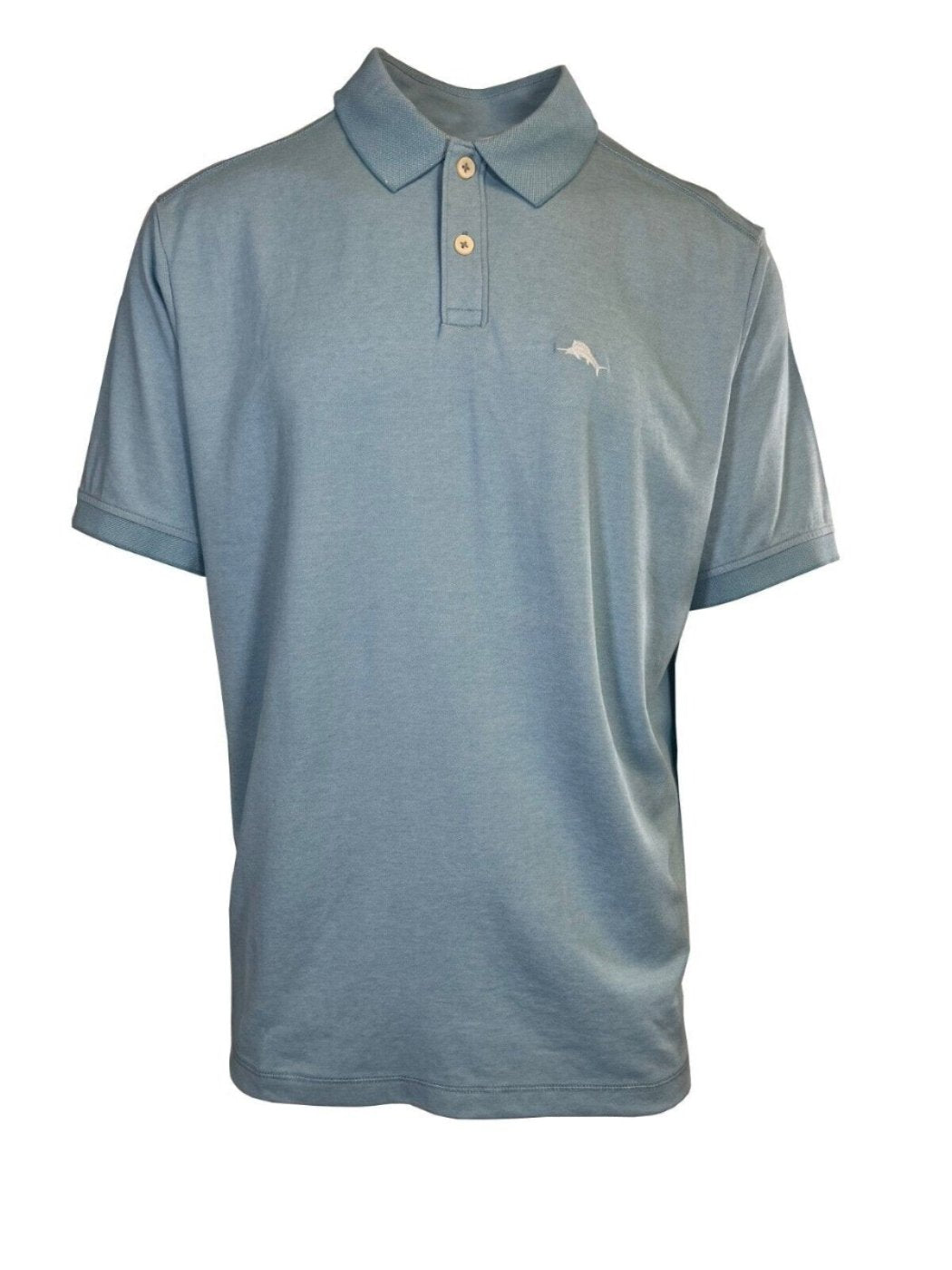 Tommy Bahama Men's Air Blue Performance Polo 2 Buttons T-Shirt S/S (S17)