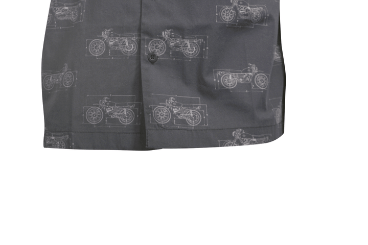 HD Branded Men's Shirt Dark Grey Fueled Allover Custom Print S/S (S61)