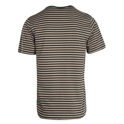 Volcom Men's T-Shirt Trekking Green Striped S/S Tee (S36)