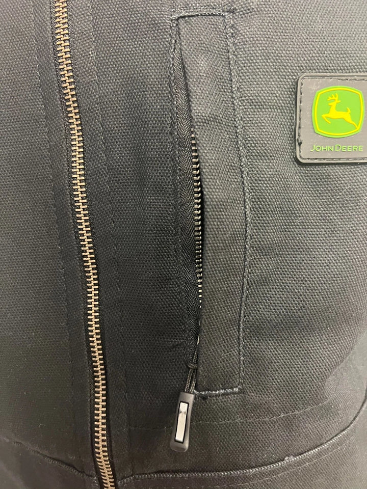 John Deere Men’s Black Jacket Light Weight Tractor Durable Tough (S02)