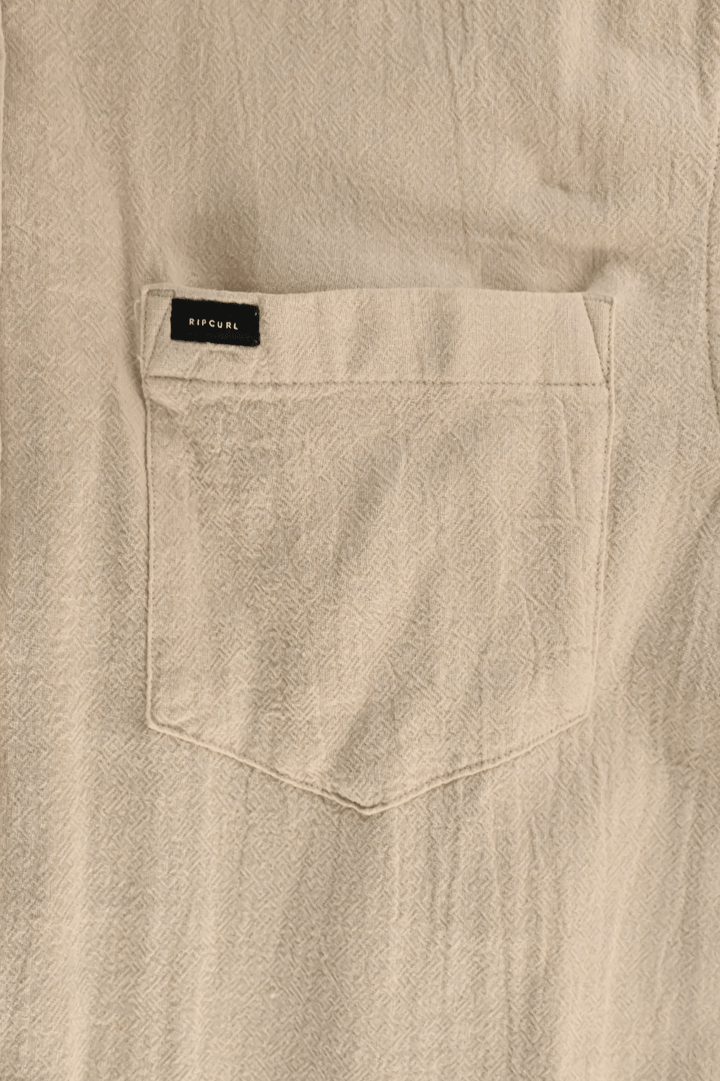 Rip Curl Men's Shirt Bone Linen Short Sleeve Woven (S12)