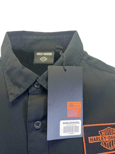 Harley-Davidson Men's Black Vest V-Twin Equipped Blowout Sleeveless Shirt (S01)